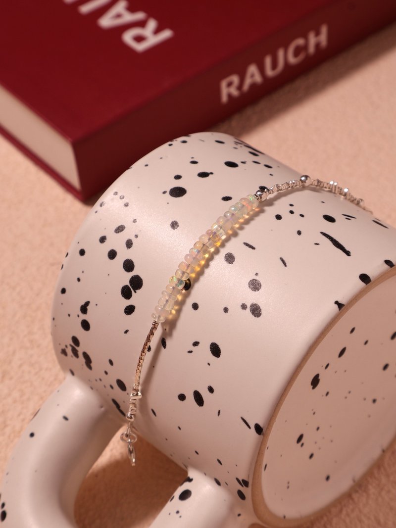 遇水成仙。蛋白石 S925纯银 时髦水晶手链 - 手链/手环 - 水晶 透明