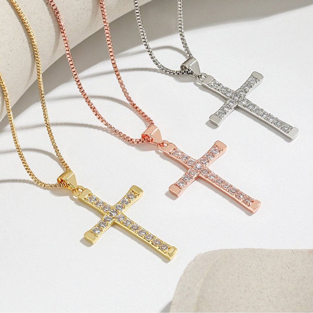 【SoLight 盐青】祈福祈祷祝福十字架项链 SL271、SL272、SL273 - 项链 - 铜/黄铜 金色