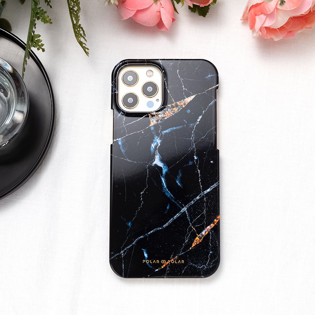 iPhone / Samsung 午夜黑石纹 经典优雅 半包硬壳 手机壳【定制】 - 手机壳/手机套 - 塑料 黑色