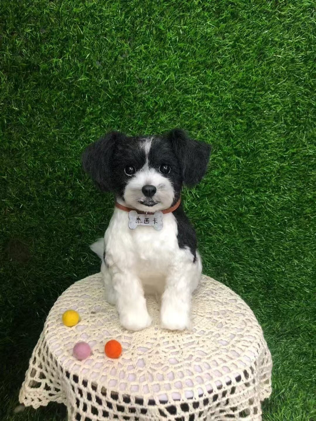 定制 逼真犬 毛孩 宠物 史宾格 羊毛毡 娃娃 似颜绘 纪念 狗狗 r4 - 玩具 - 羊毛 多色