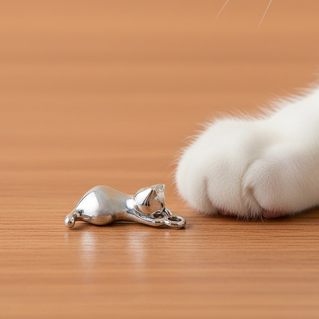 趴趴猫项链 经典设计 亲肤抗敏医疗钢 MIT 台湾制造 - 项链 - 不锈钢 银色