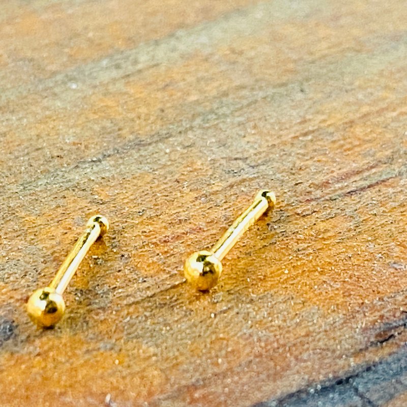 纯银  耳棒 养耳洞 耳针 金色款 S539 买2对多送1对 - 耳环/耳夹 - 纯银 银色