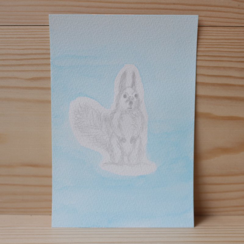 旅行天空动物：北海道松鼠 - 海报/装饰画/版画 - 纸 蓝色