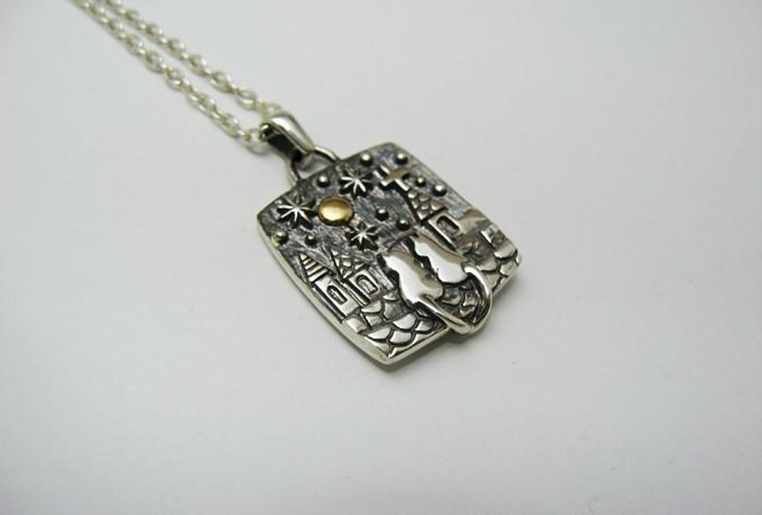 lunar promise Silver pendant - 项链 - 其他金属 银色