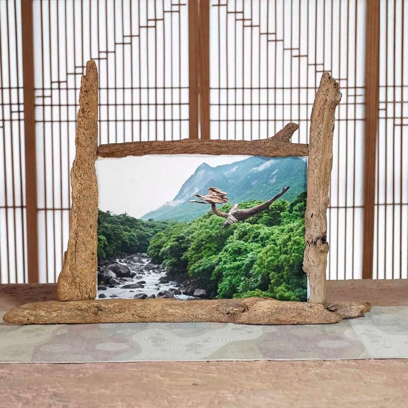 漂流木相框 照片框 相框 木质相框 漂流木艺术 木质摆饰 自然艺术 116 - 画框/相框 - 木头 咖啡色