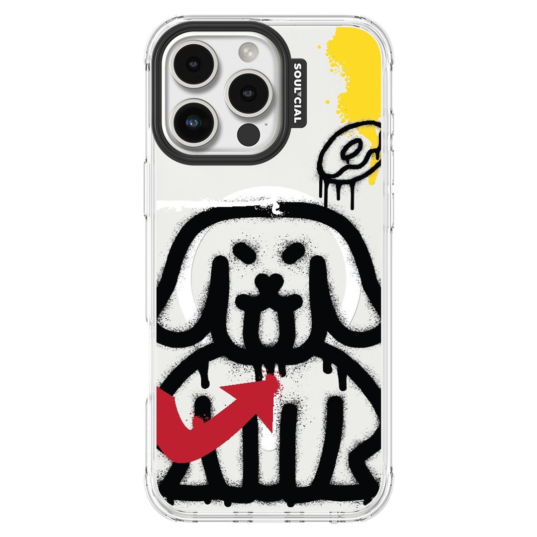 Thug Dog Graffiti Gangster Woofs iPhone 16 手机壳 磁吸机套 - 手机壳/手机套 - 其他材质 