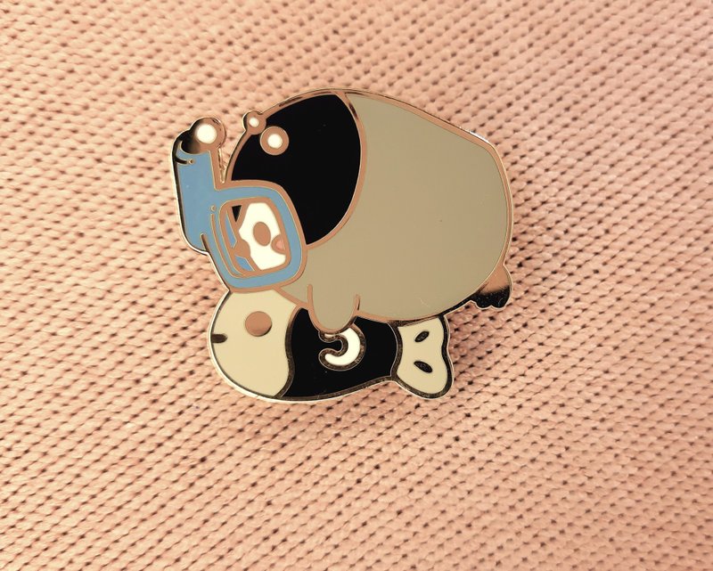 和小鱼潜水 PINGUIN & FISH 襟针 - 胸针 - 其他金属 