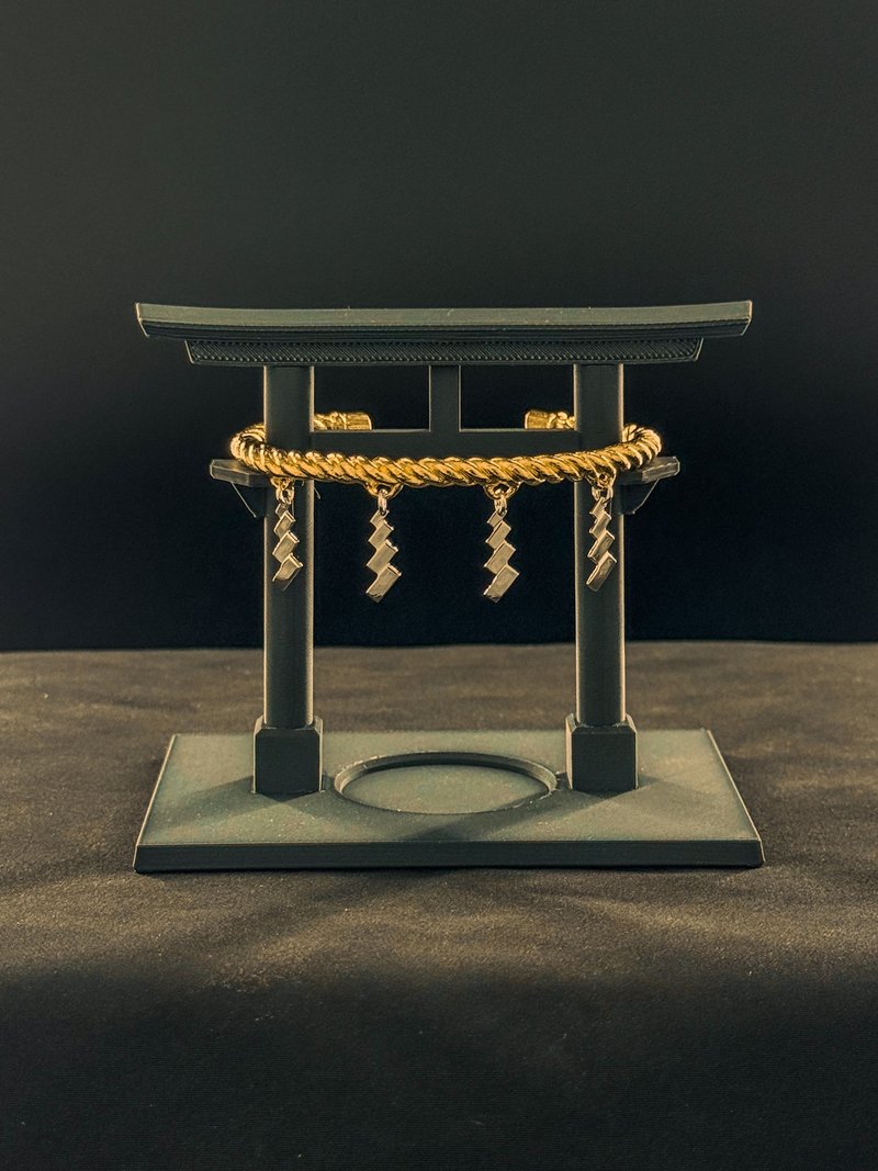 注连绳手环－标准款　鸟居型展示台附送 - 手链/手环 - 铜/黄铜 