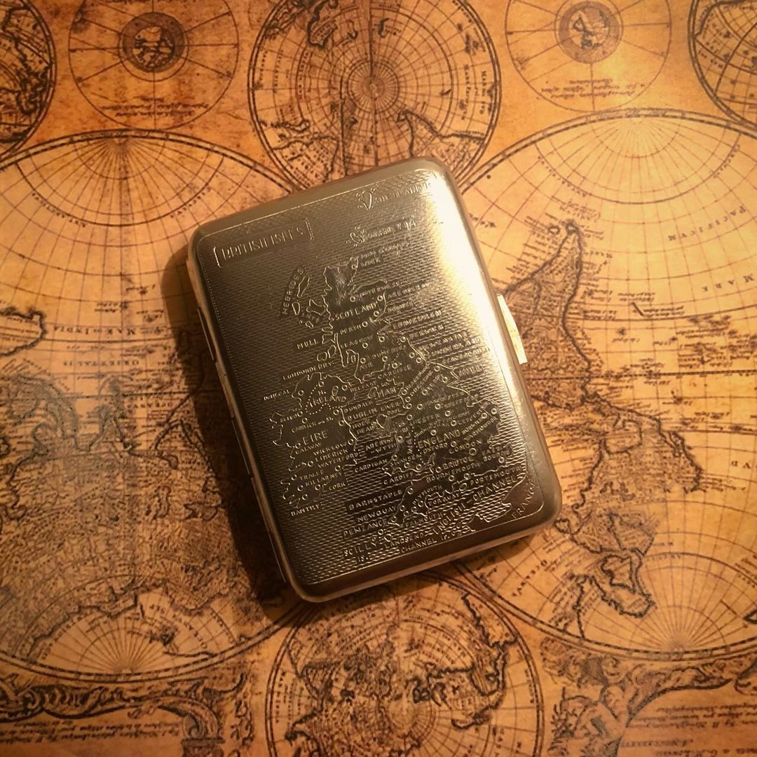 1950年代英国古董金属菸盒 - 收纳用品 - 其他金属 