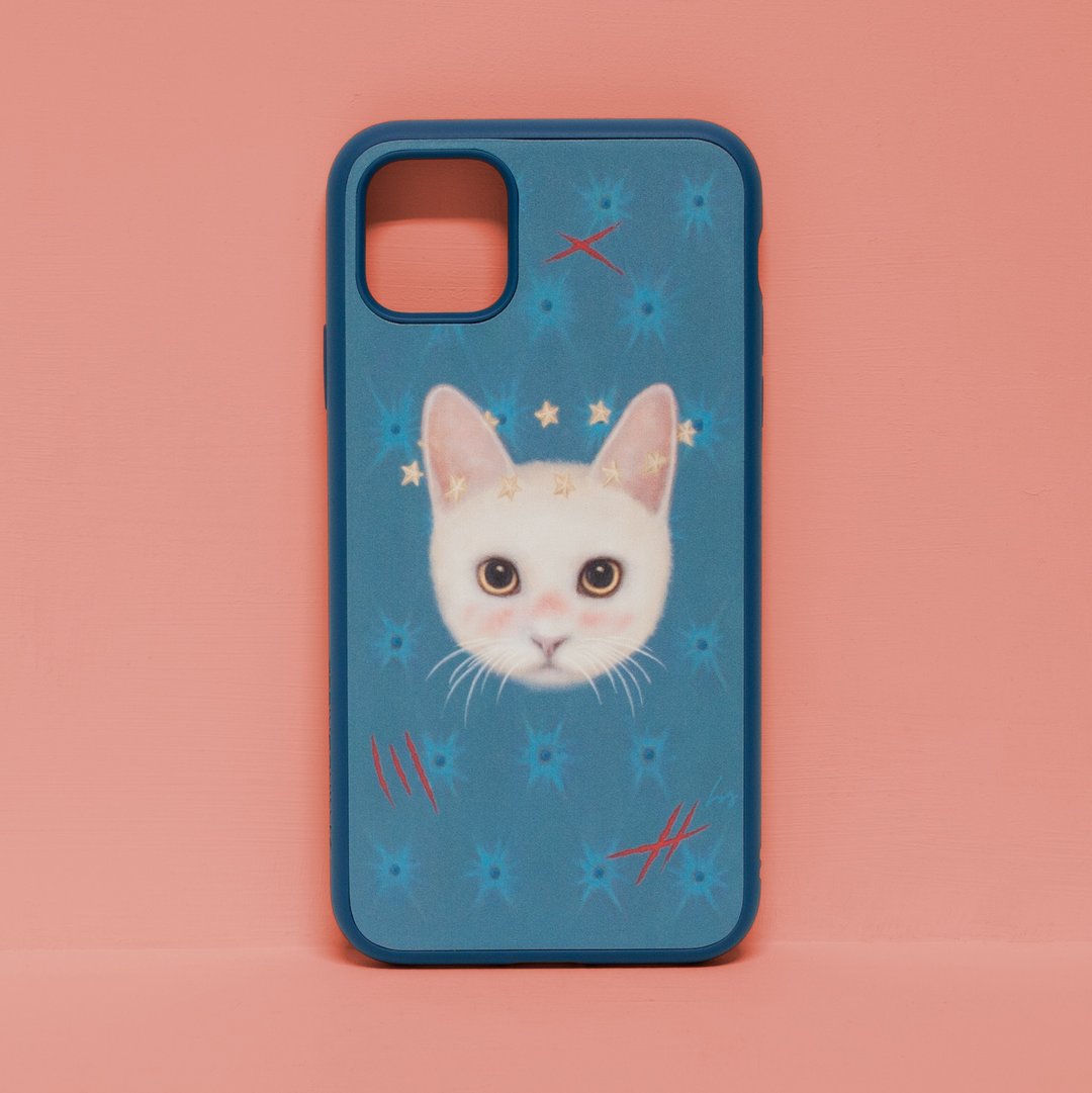 梦游的猫咪/ 犀牛盾-防摔 iPhone15/14/13/12/11/pro手机壳 - 手机壳/手机套 - 塑料 蓝色