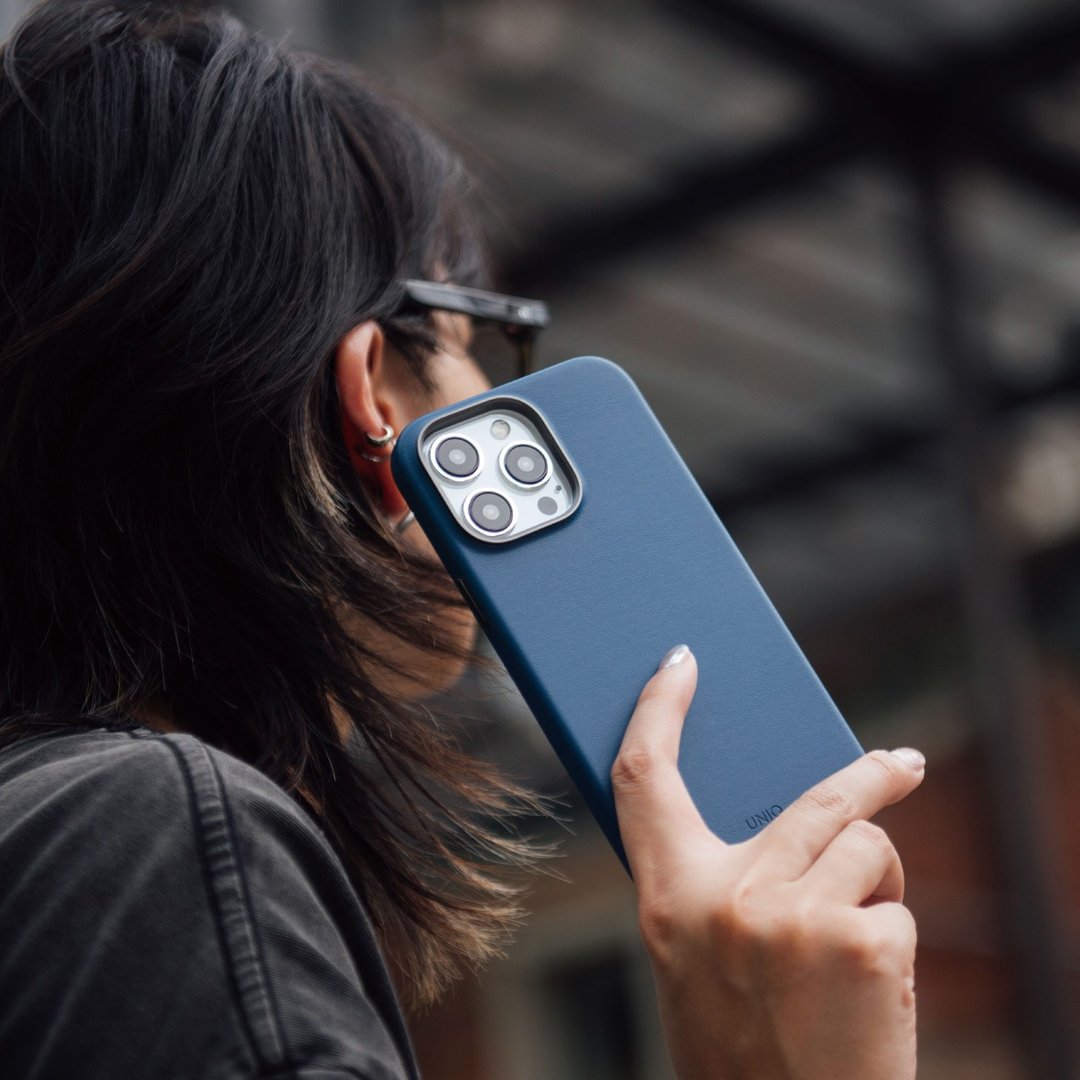 iPhone 15 系列 Lyden 耐刮皮革磁吸手机壳 - 蓝 - 手机壳/手机套 - 其他材质 蓝色