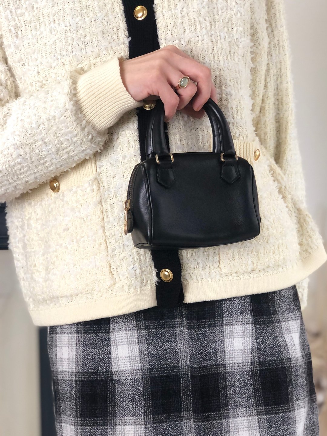 【 日本直送 名牌中古包 】CELINE  સેલિન સૅલિન 侧背包 黑色 皮革 2way 迷你包 vintage 古董 tdajcw - 侧背包/斜挎包 - 真皮 黑色