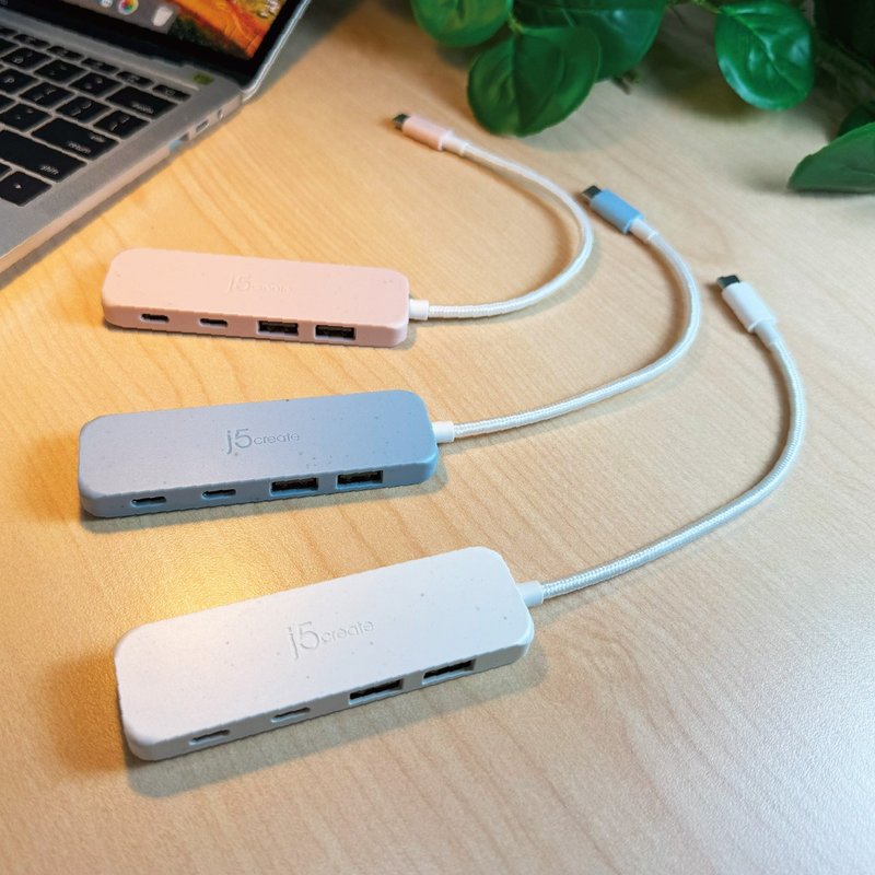 j5create环保材质USB-C转四端口Type-A / Type-C高速集线器-JCH342E - 电脑配件 - 环保材料 