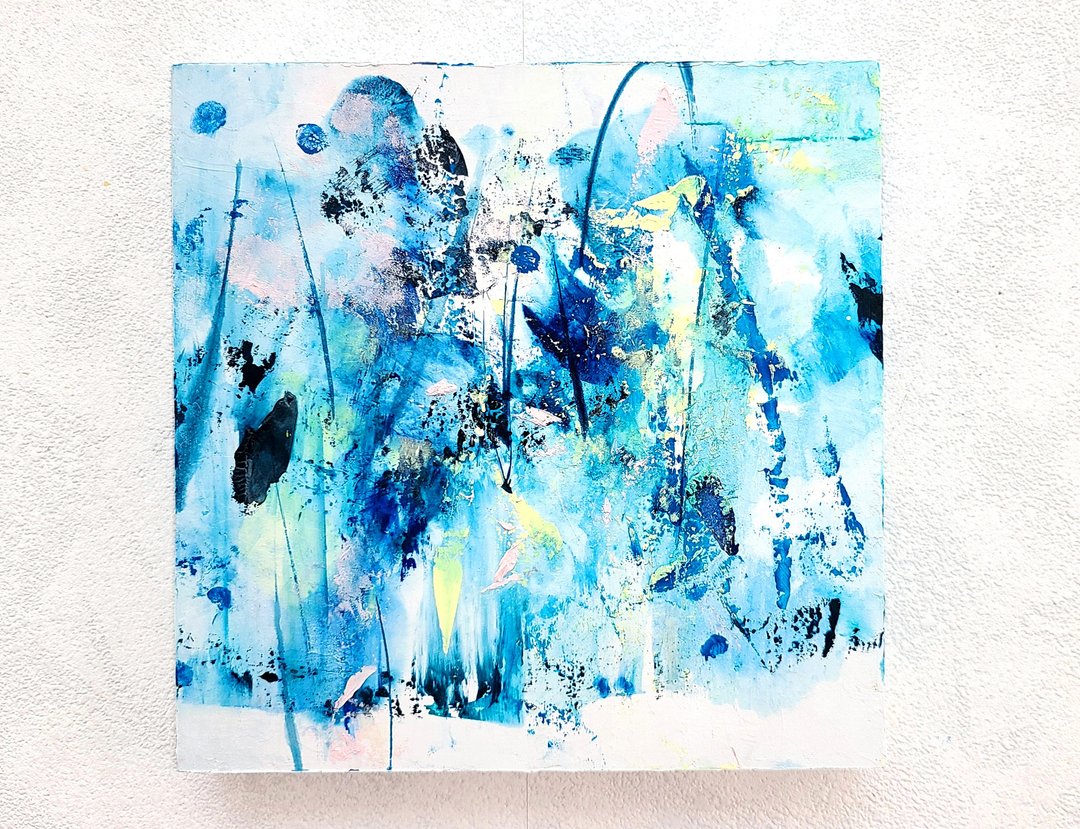 Sound of rainfall　(Oil Painting) - 海报/装饰画/版画 - 木头 蓝色