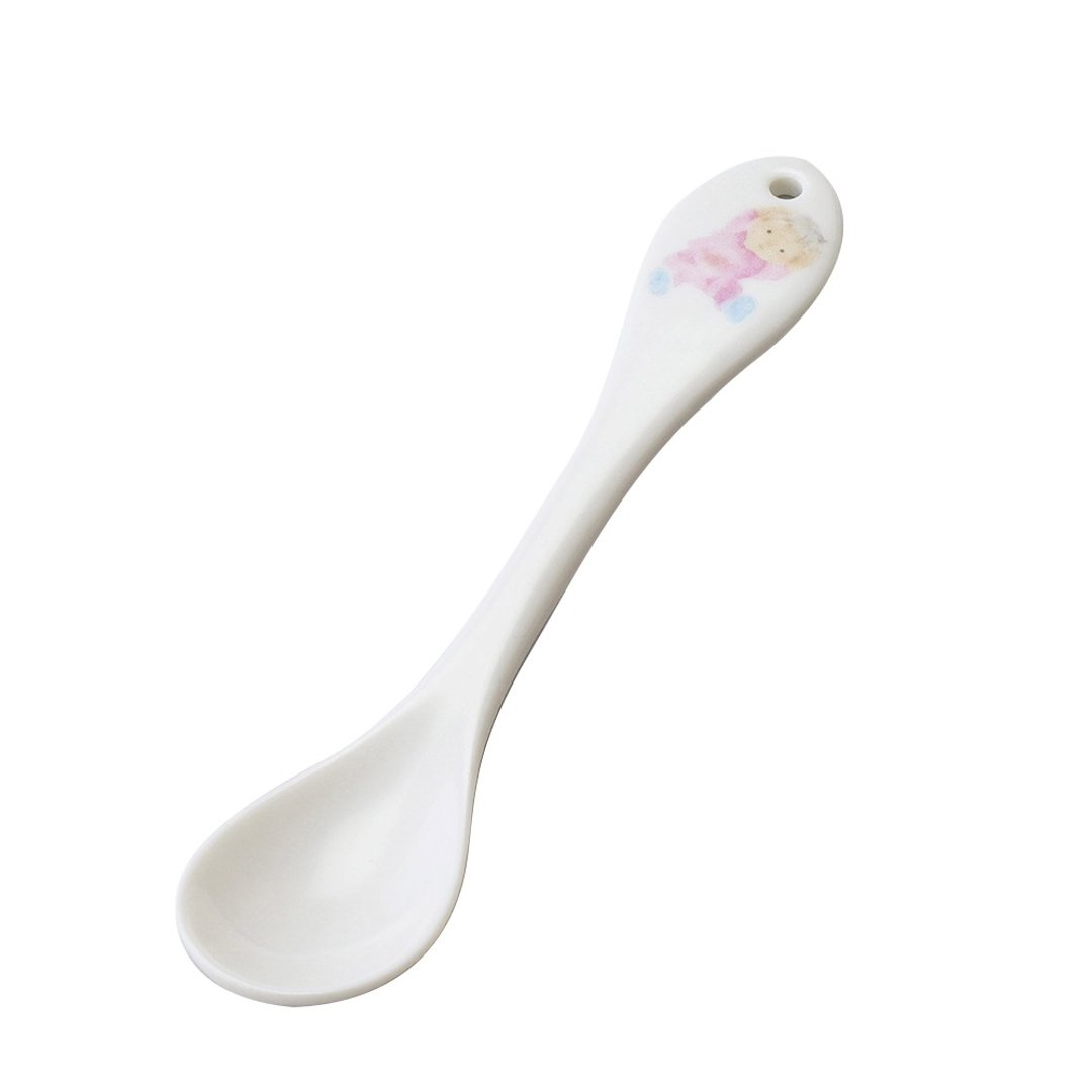 Chihiro Iwasaki岩崎知弘设计师联名骨瓷汤匙18cm(宝贝) - 餐刀/叉/匙组合 - 瓷 白色