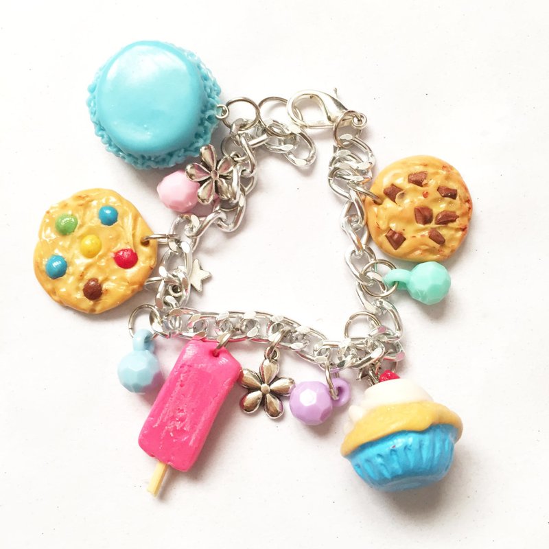 sweet cake bracelet - 手链/手环 - 粘土 粉红色