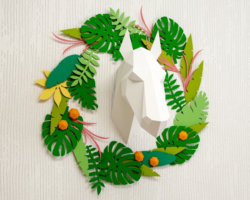 Background Plants for Papercraft 3D sculptures, paper plants, DIGITAL TEMPLATE - 手工艺教程/工具书 - 其他材质 