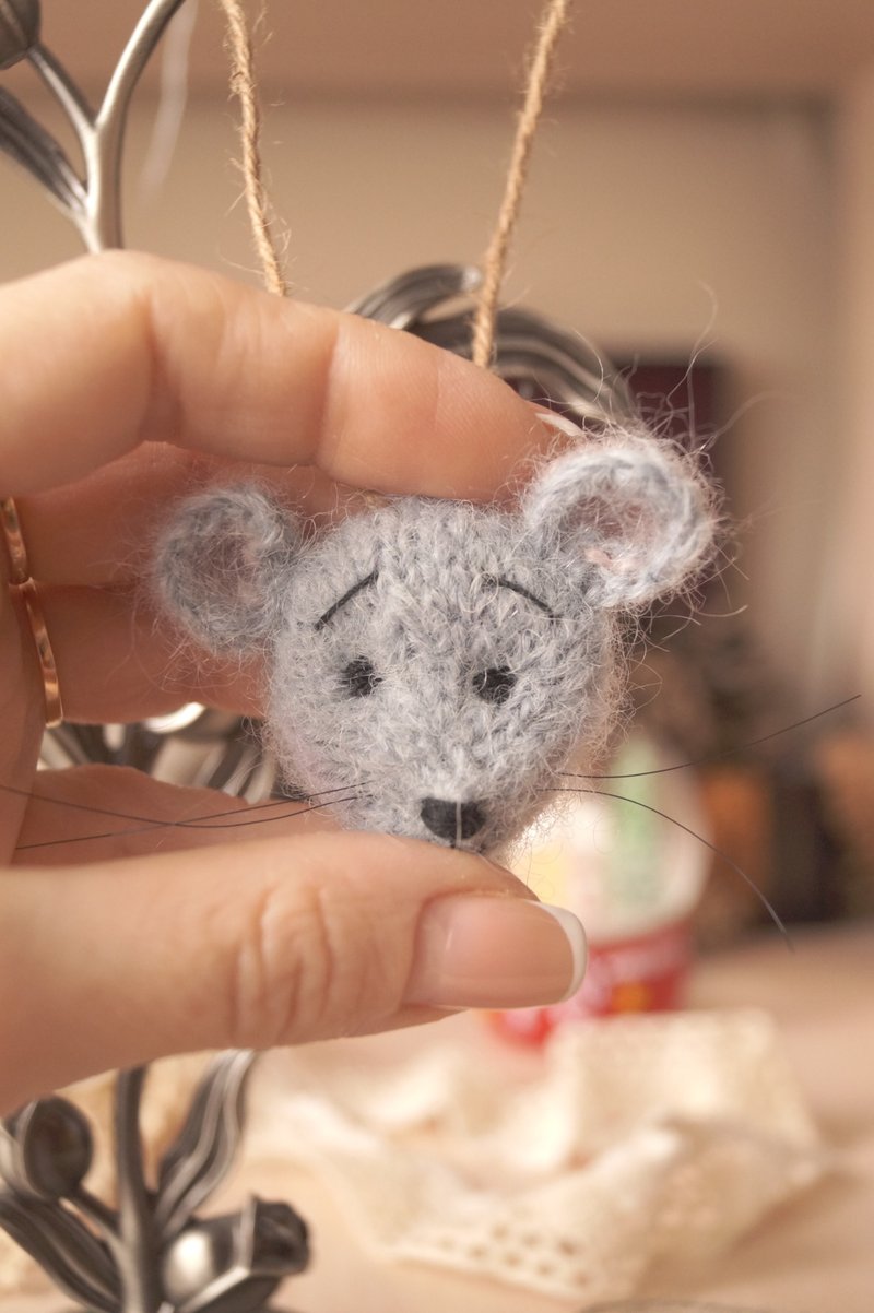 Small mouse knitting pattern. Toy knitting pattern. Rat toy tutorial. - 编织/刺绣/羊毛毡/裁缝 - 其他材质 