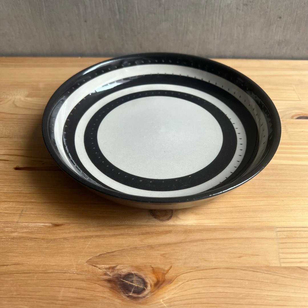 小石原烧 汤碗 17.5cm 鹤见窑 陶瓷 tsurumi-037 - 盘子/餐盘/盘架 - 陶 黑色