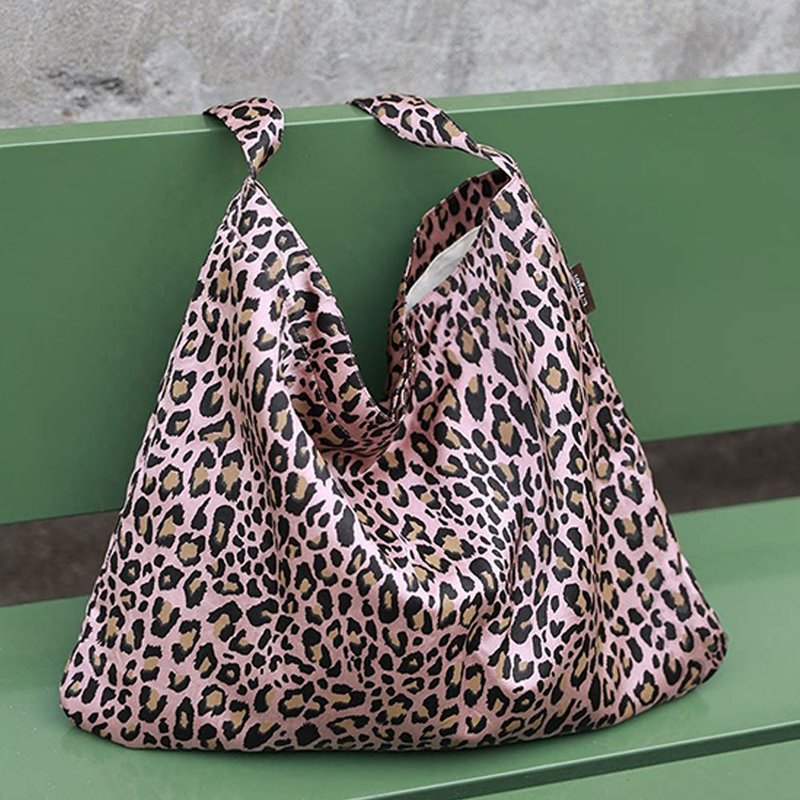 柔豹漫行原創布袋 / 兩色豹紋甜酷風 / 大容量復古單肩包 - 侧背包/斜挎包 - 棉．麻 多色