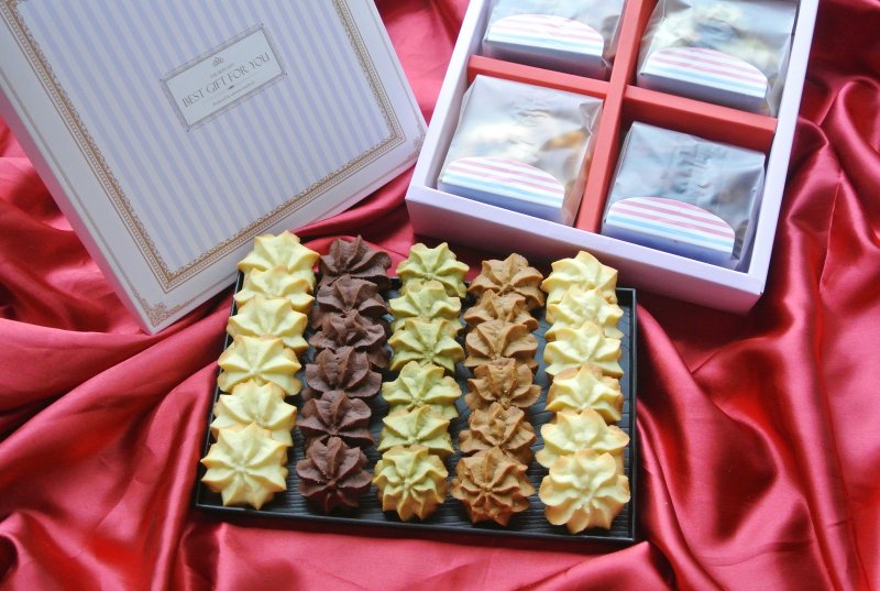 伊贝丽综合手工曲奇饼干礼盒 - 手工饼干 - 新鲜食材 