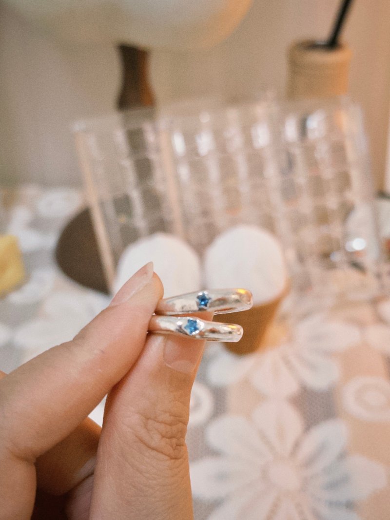 台南 纯银宝石戒指 银黏土课程 手作戒指 - 金工/饰品 - 纯银 