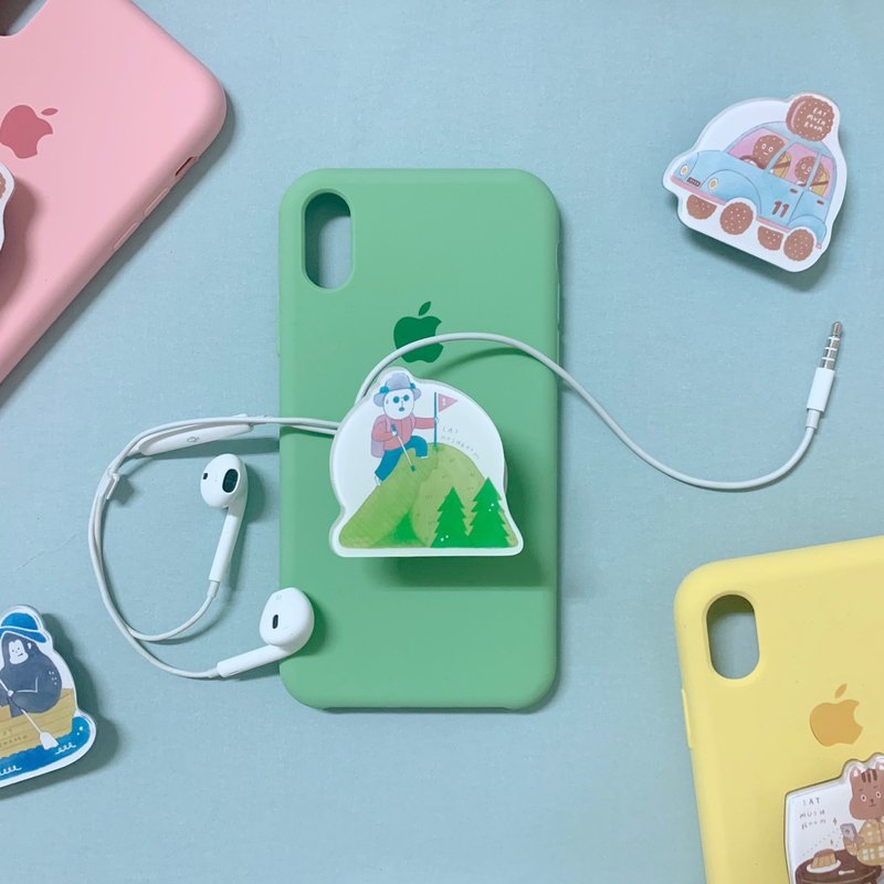 手机气囊支架-熊猫阿姨爬山去 - 手机配件 - 压克力 绿色