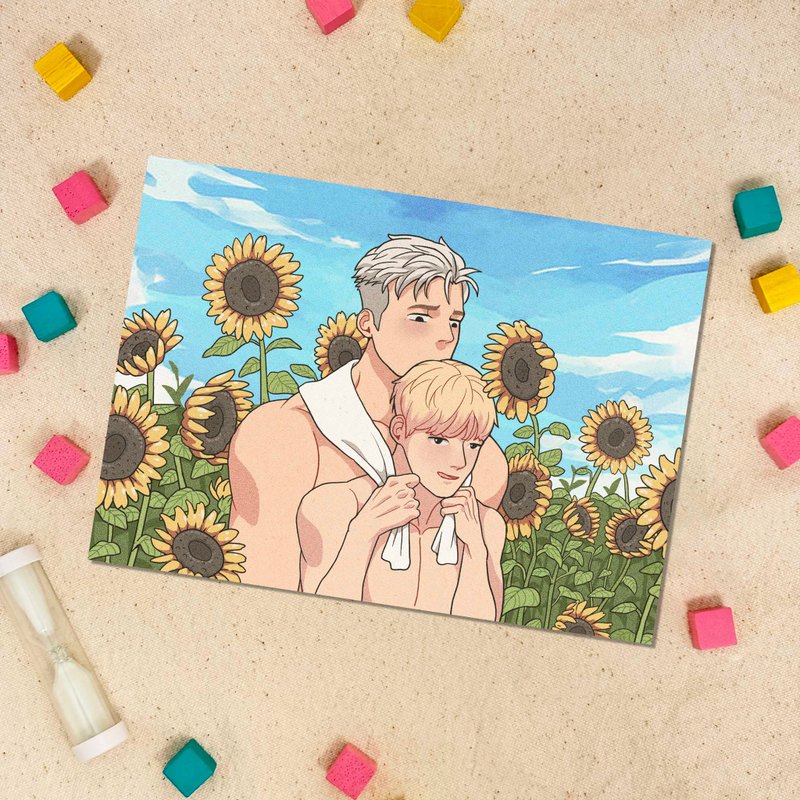 男孩插画明信片 - 卡片/明信片 - 纸 