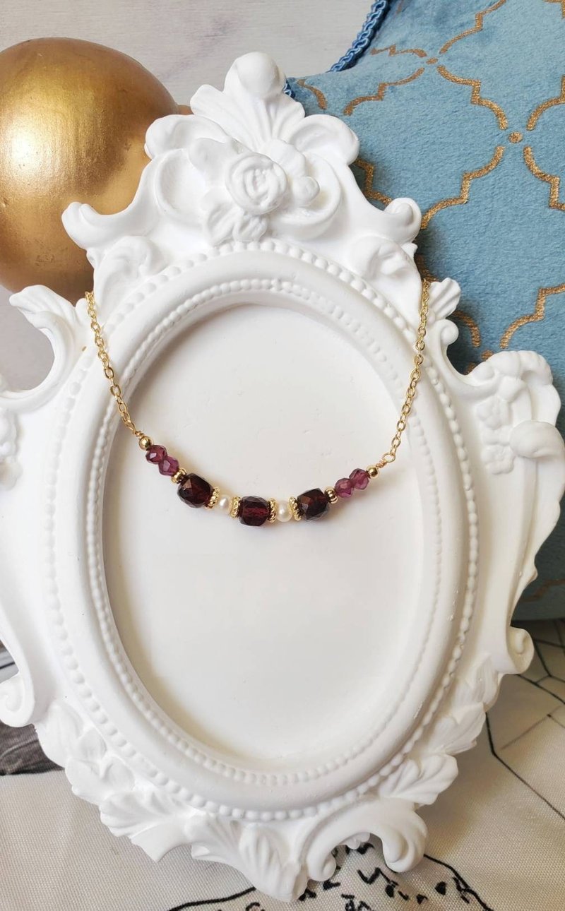 生命力锁骨链-海底轮2.0-脉轮系列 - 锁骨链 - 水晶 红色