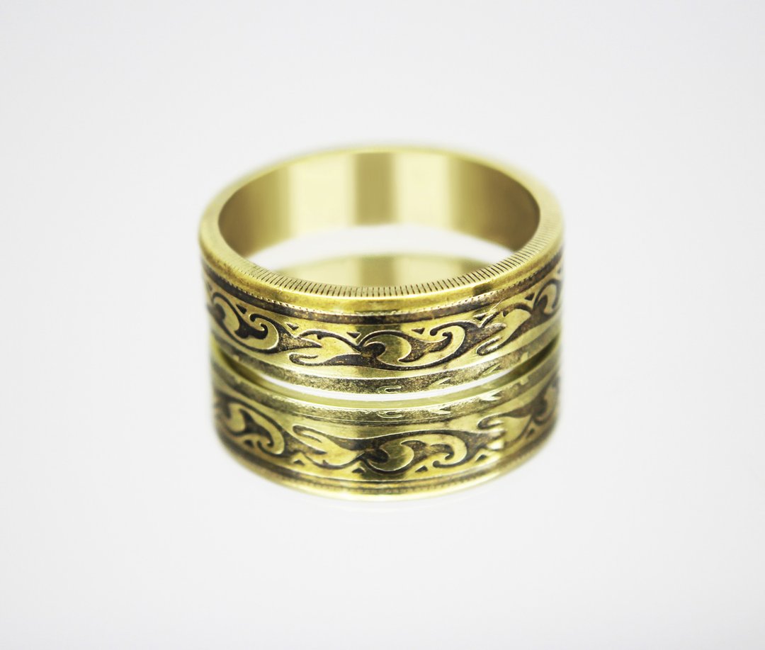 Tunisia Coin ring 50/100 Millimes coin rings for men coin rings for women - 戒指 - 其他金属 