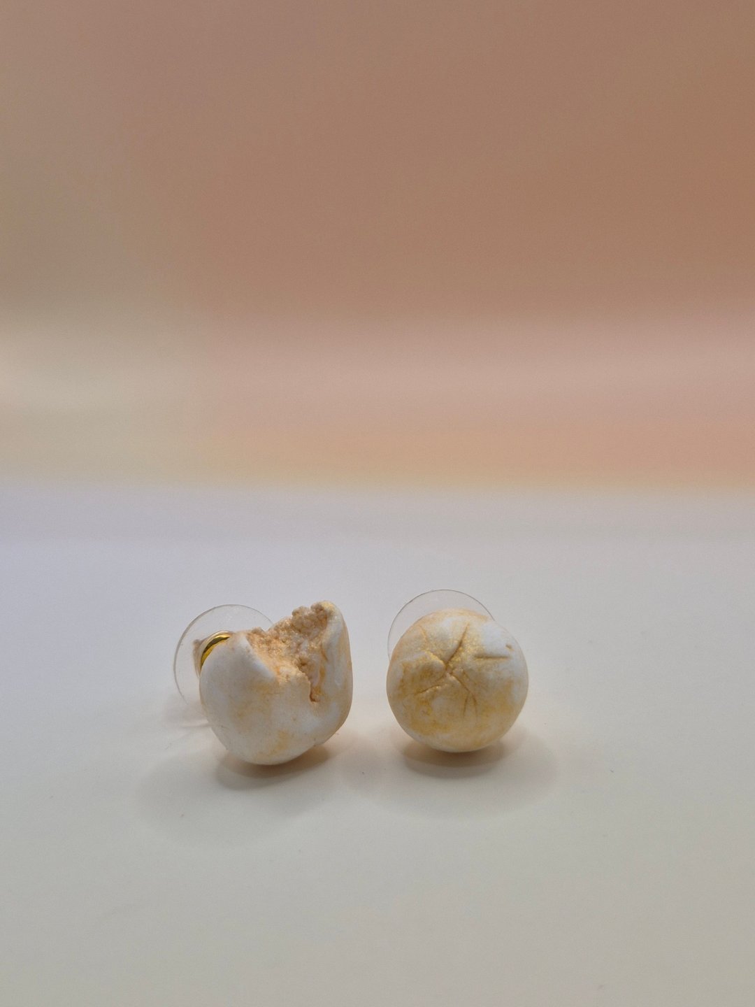 不可以玩食物 包子耳环 - 耳环/耳夹 - 其他材质 