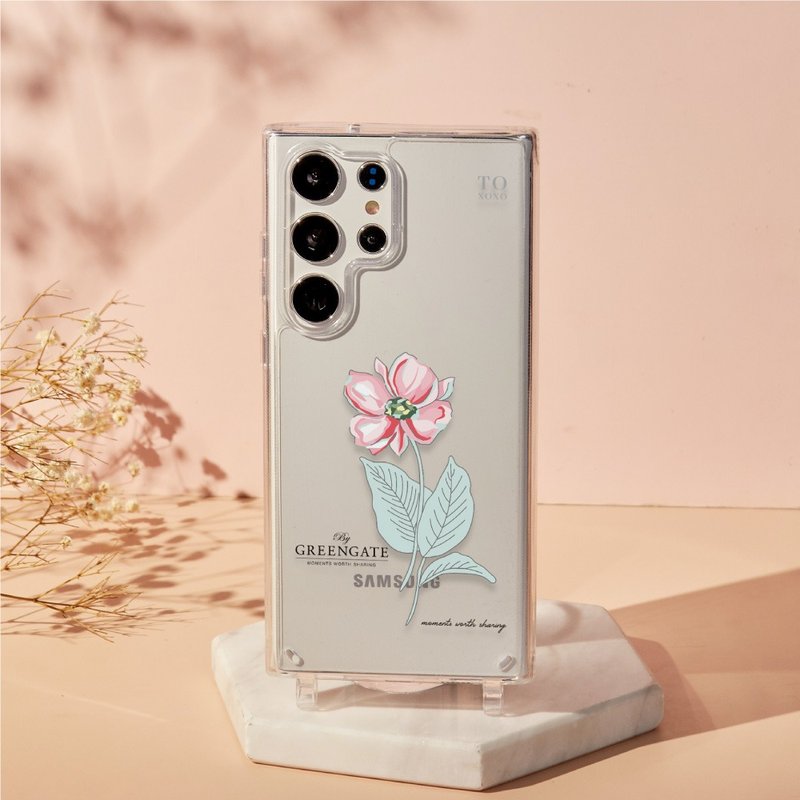 GreenGate联名朝槿绽露晶石透明防摔SAMSUNG绳挂手机壳 - 手机壳/手机套 - 塑料 多色