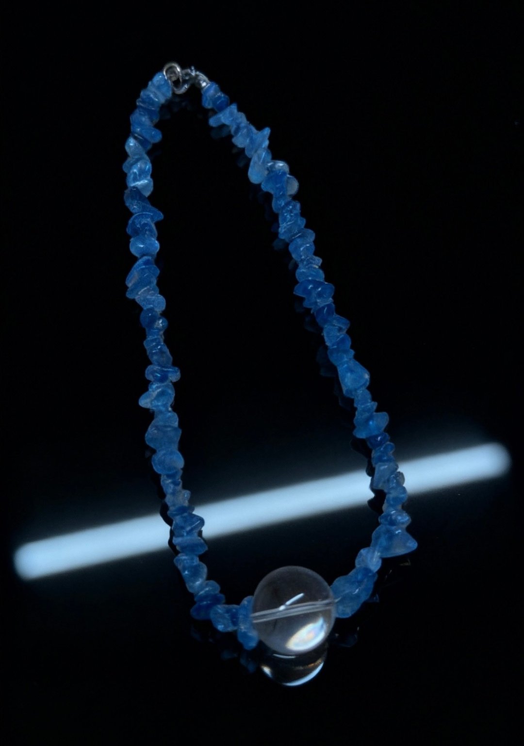 Crystal.EAA 设计款水晶项链 沧溟琉璃 海蓝宝 白水晶 - 项链 - 水晶 蓝色