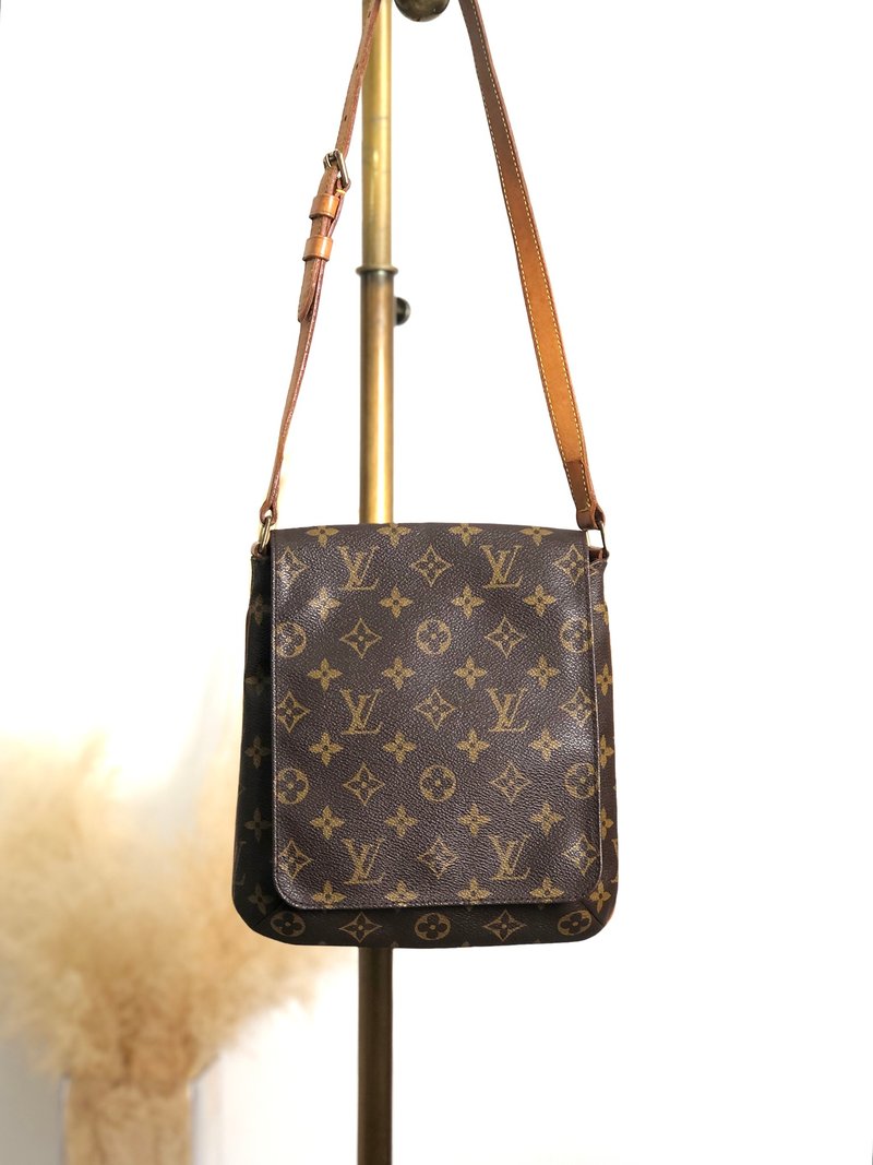 【 日本直送 名牌中古包 】LOUIS VUITTON 路易威登 Monogram 侧背包 棕色 PVC 皮革 Musette Tango ga4vru - 侧背包/斜挎包 - 防水材质 咖啡色