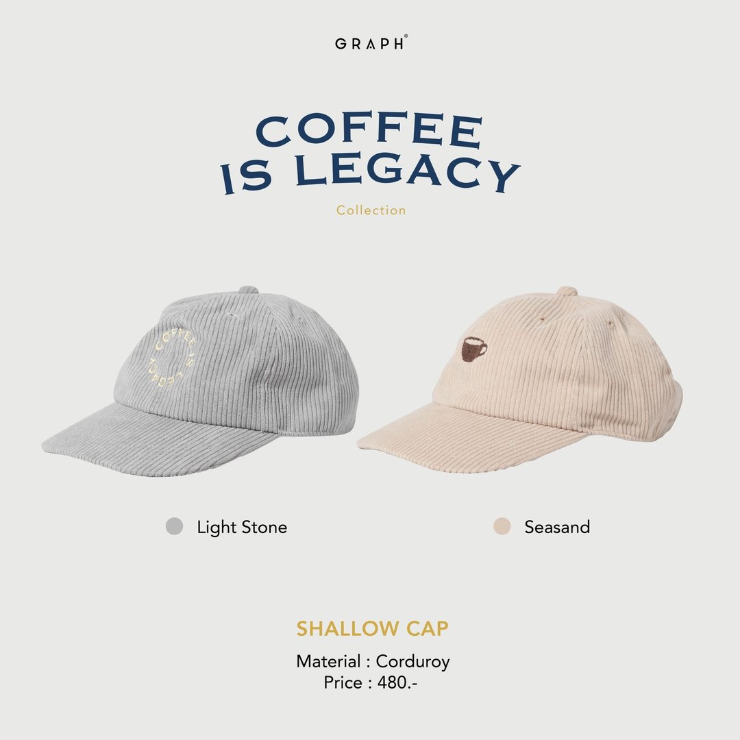 GRAPH | 老帽 SHALLOW CAP - COFFEE IS LEGACY - 帽子 - 其他材质 