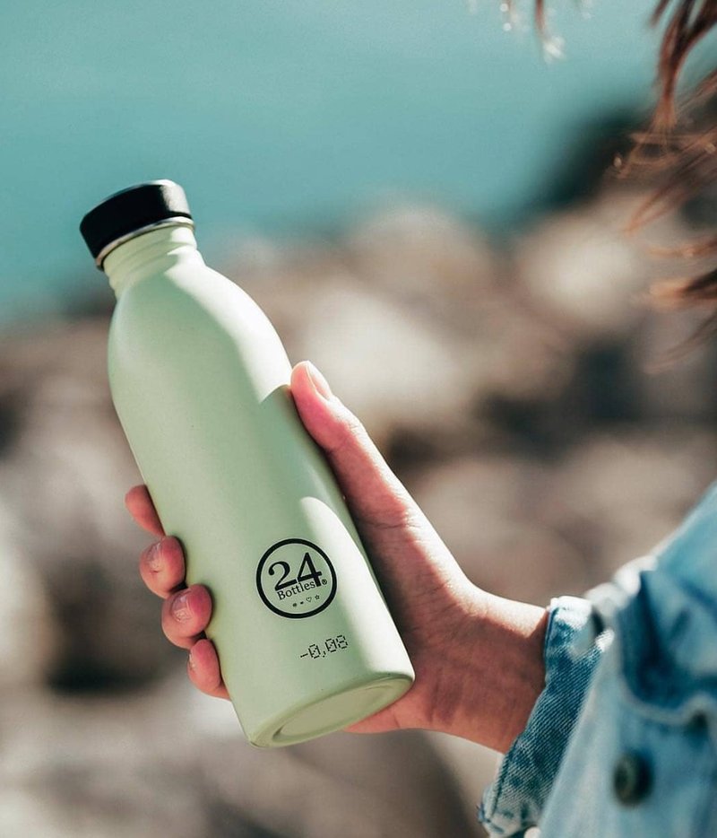 意大利24Bottles【URBAN超轻量羽毛系列】开心果 - 500ml不锈钢瓶 - 水瓶/水壶 - 其他金属 绿色