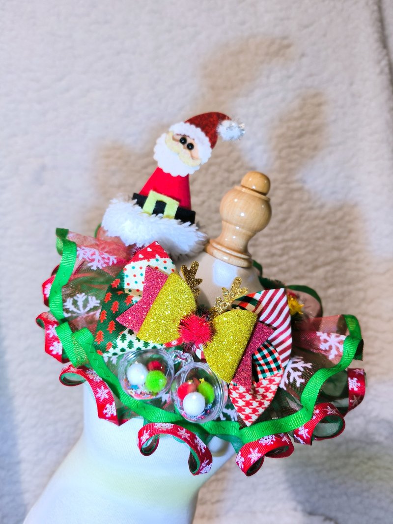 Xmas 圣诞㺷 耶诞节 santa 宠物围巾/颈饰  Christmas - 项圈/牵绳 - 棉．麻 红色