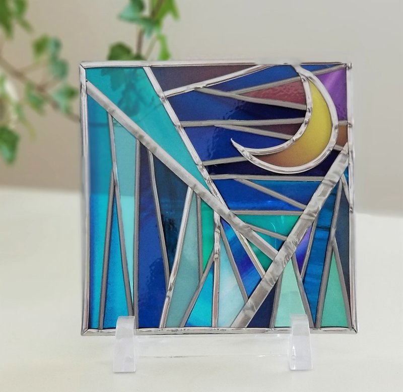 Ryugetsu 　Square glass art - 其他 - 玻璃 