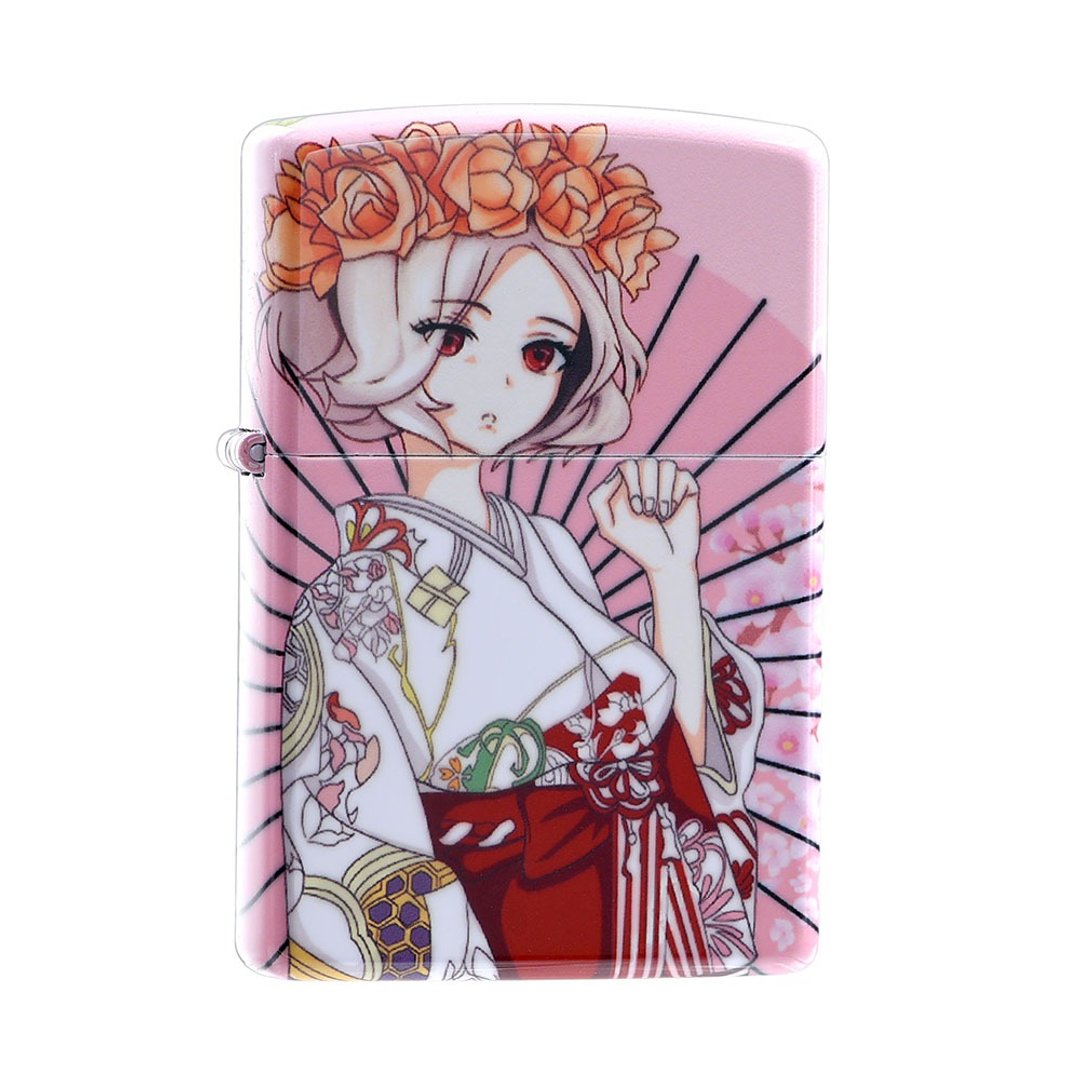 【ZIPPO官方旗舰店】动漫设计-樱花女孩防风打火机 Z1-033 - 其他 - 铜/黄铜 粉红色