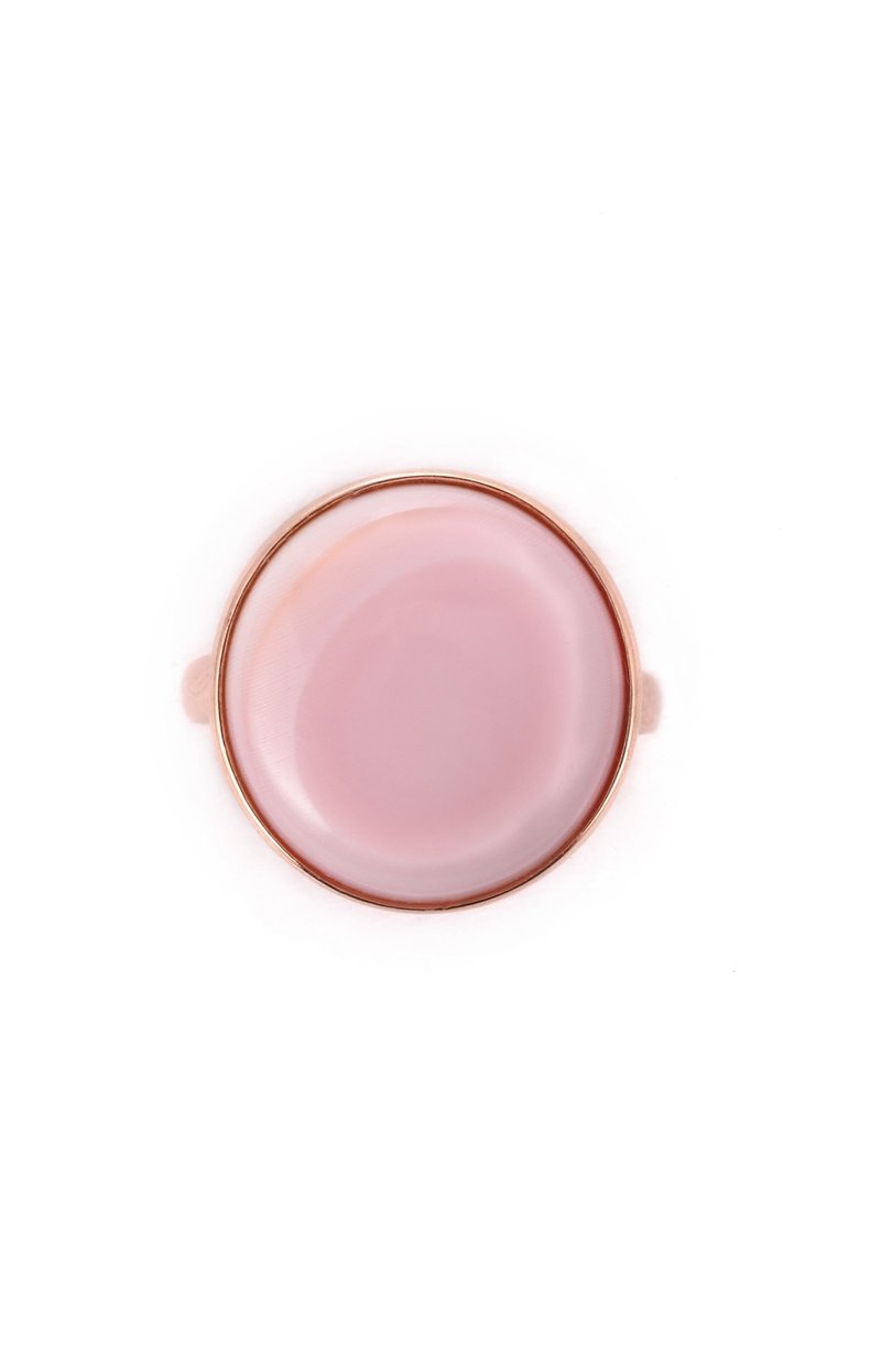 【圣诞礼物】【毕业礼物】粉红皇后贝S925银电玫瑰金开口均码戒 - 戒指 - 其他材质 粉红色