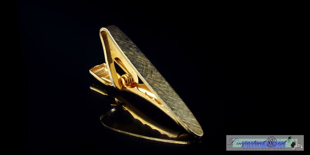 【C'est Cufflinks】美制金色古着短领带夹 - 袖扣 - 其他金属 金色