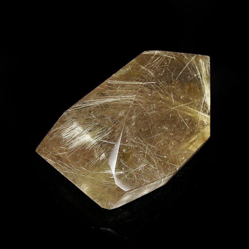 【正佳珠宝】金发晶 高品维纳斯发晶 87g 原矿随型雕刻摆件 - 其他 - 半宝石 多色