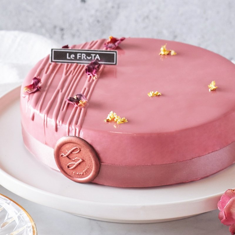 【LeFRUTA朗芙】荔香覆盆子玫瑰奶酪  / 6寸 - 蛋糕/甜点 - 新鲜食材 粉红色