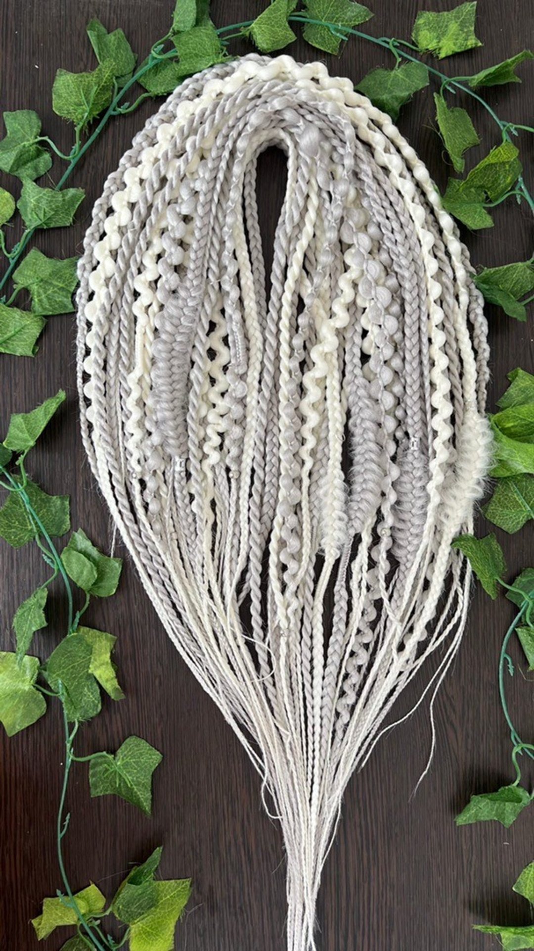 Set Scandinavian Brule Classik Skandi Dreads Ombre Synthetic - 发饰 - 其他人造纤维 银色