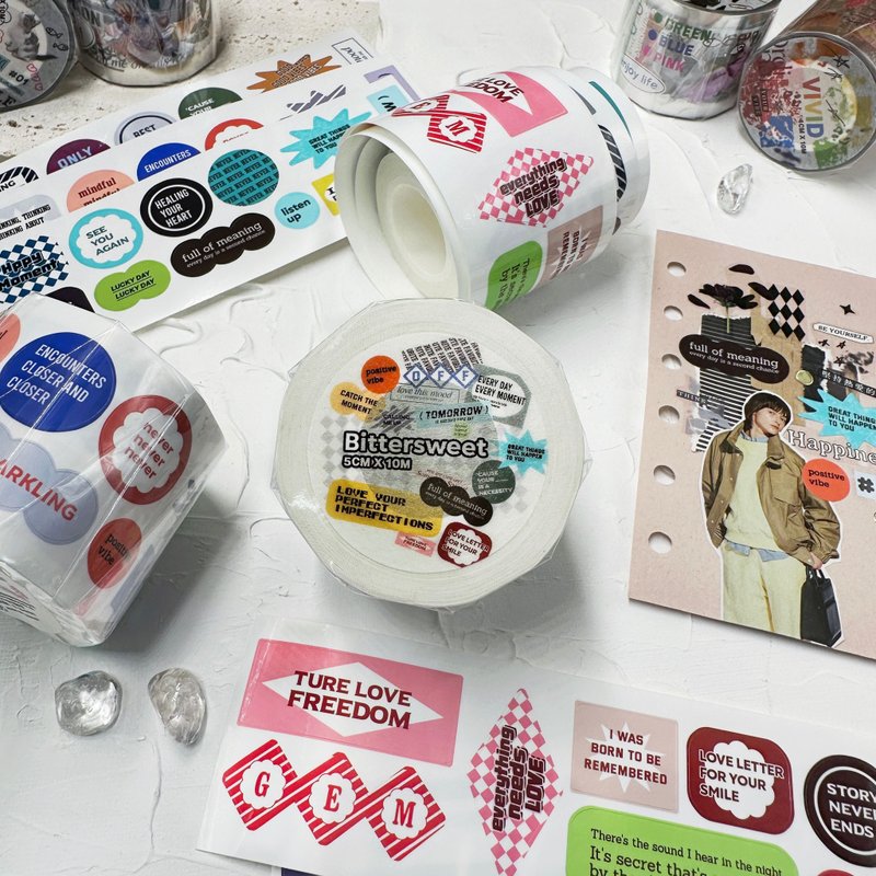 Bittersweet 亮面珠光/割型胶带 - 纸胶带 - 塑料 