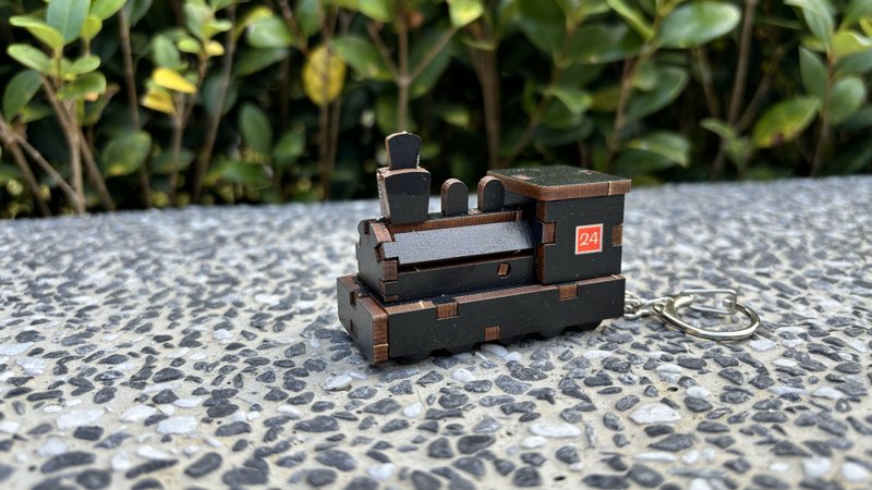 3D组合钥匙圈 黑头火车 - 零件/散装材料/工具 - 木头 黑色