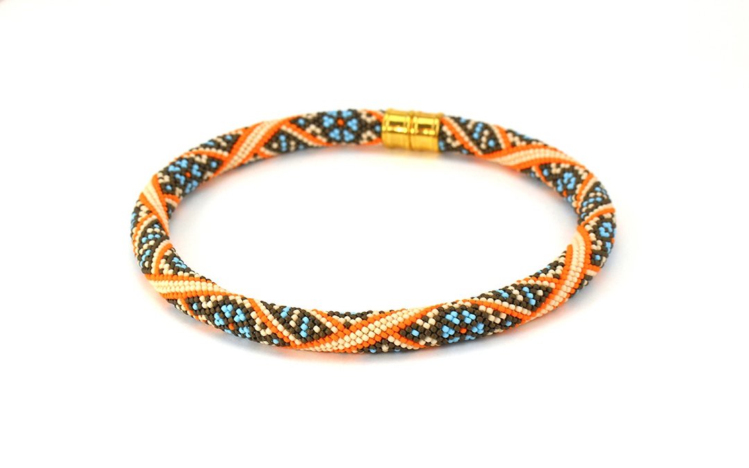 Choker Bead Necklace Bead Crochet Necklace Seed Bead Jewelry Statement Necklace - 颈链 - 琉璃 多色
