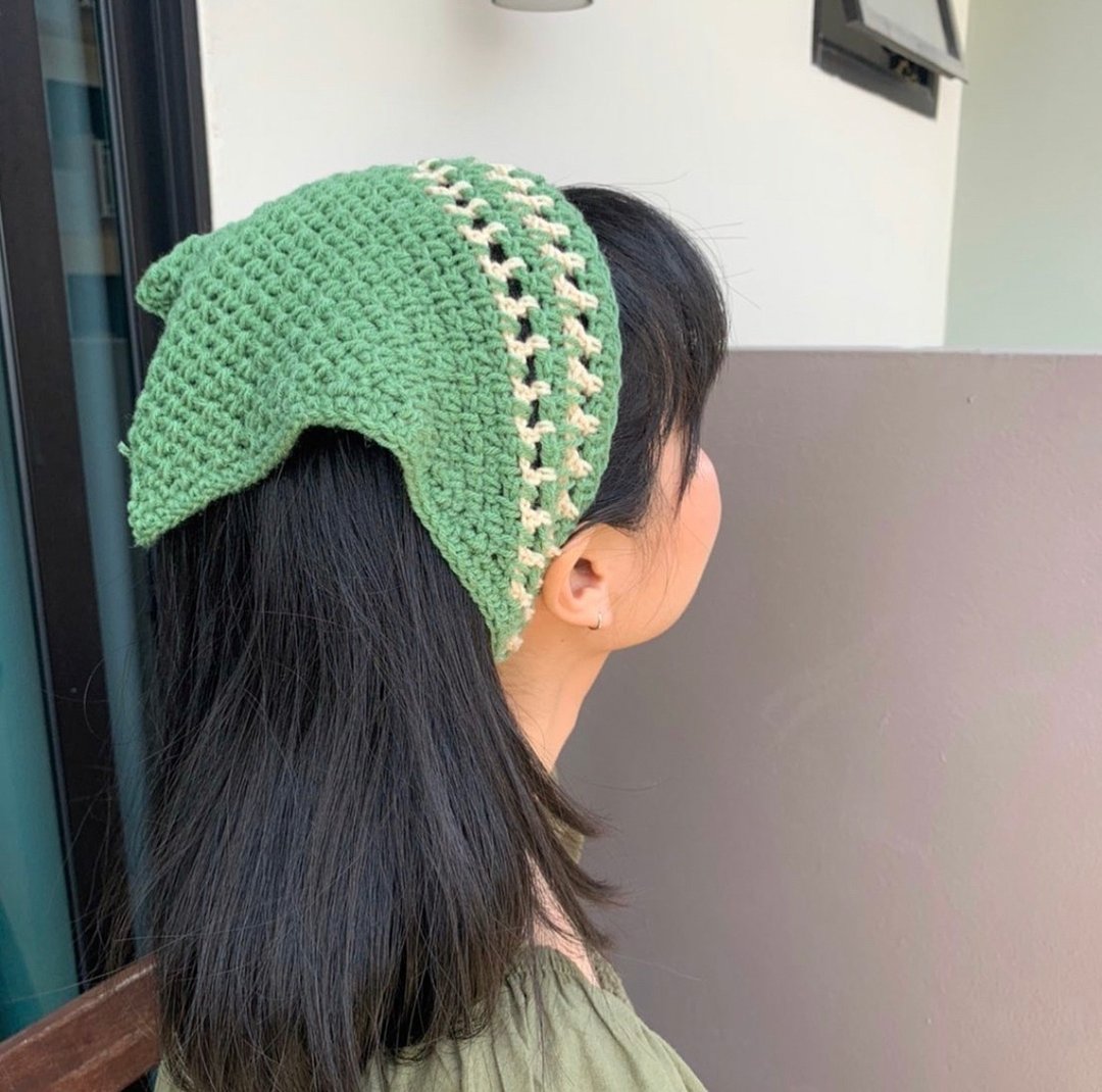 Kerchief crochet - 发饰 - 聚酯纤维 多色
