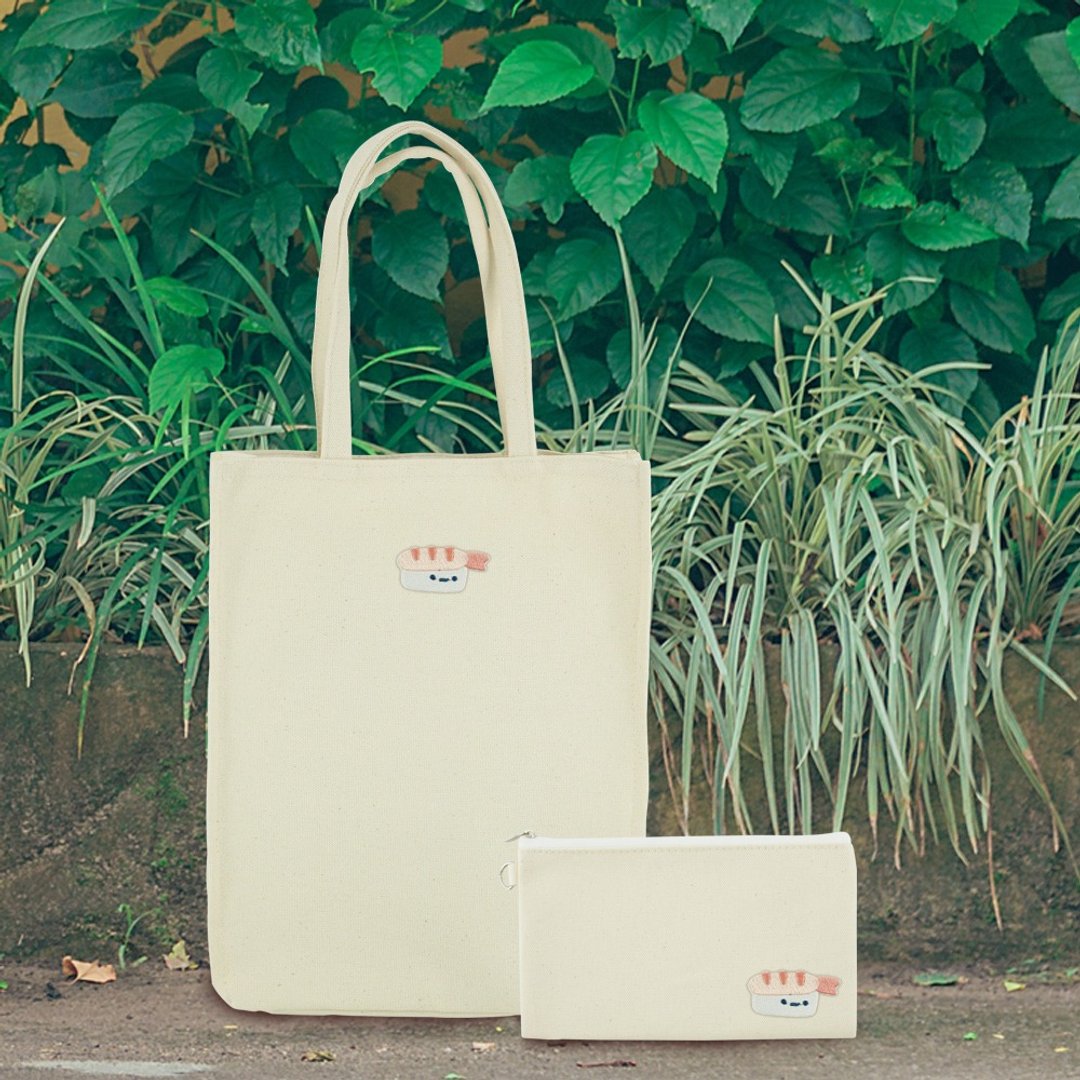 Goody Bag -寿司料理手拿包+收纳长款拉链包2入福袋 - 手拿包 - 棉 