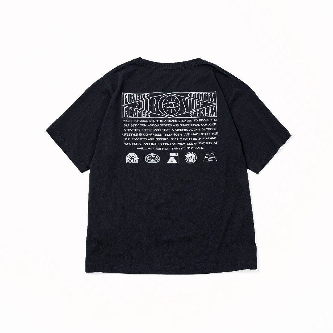 日本限定 Poler HISTORY REG TEE 经典版型短袖 T 恤 黑 - 男装上衣/T 恤 - 聚酯纤维 黑色